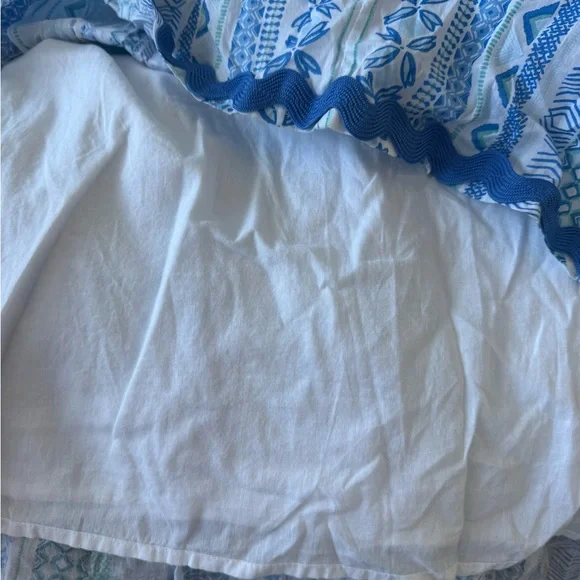 Tori Richard Borderline Zuri Blue Patterned
Cotton Maxi Dress NWT - Picture 12 of 13